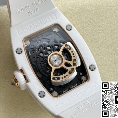 Richard Mille RM 07-01 BBA Factory White strap KV Replica
